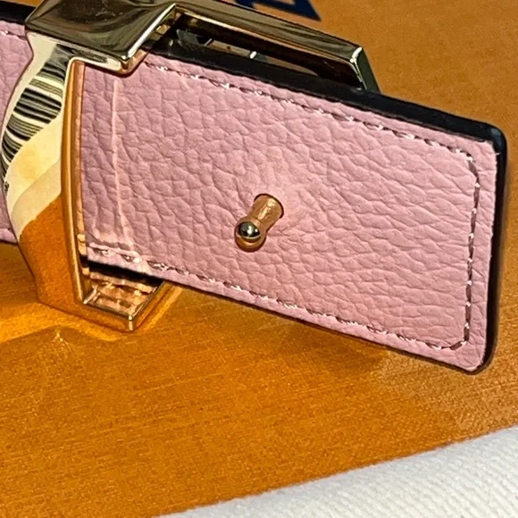 Louis Vuitton Monogram/Rose Ballerine Revers. 30mm Belt 80 - Picture 4 of 8